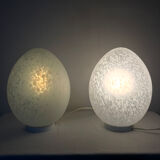 Pair of vintage lamps Uovo by Ben Swildens for Fontana Arte 1970