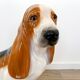 Vintage hollywood regency basset hound statue