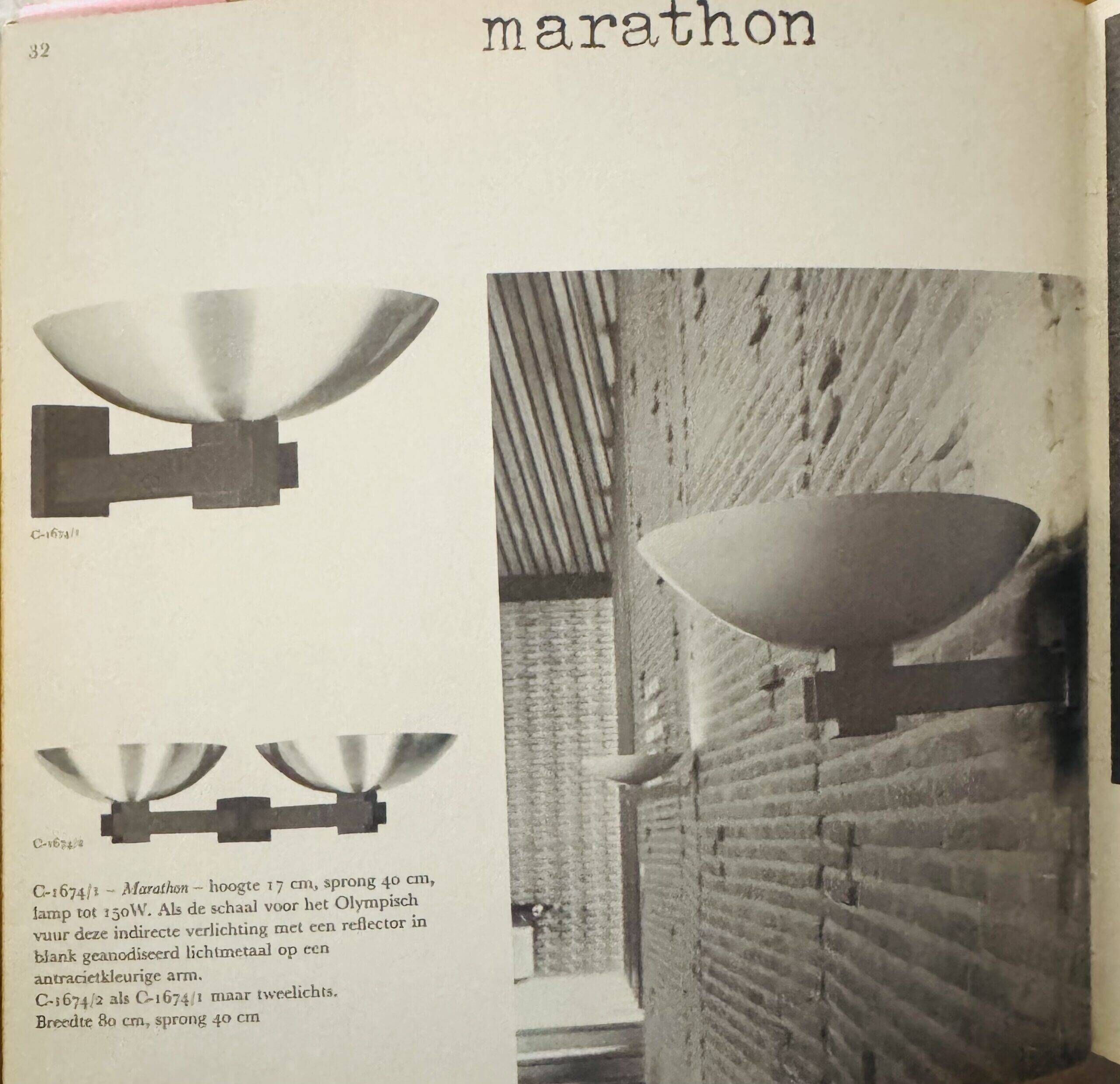 W-1809 Op-Art Wall Lamps In Opal Glass By Raak Amsterdam, The Netherlands 1970S