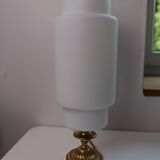 Vintage gold metal opaline lamp