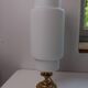Vintage gold metal opaline lamp