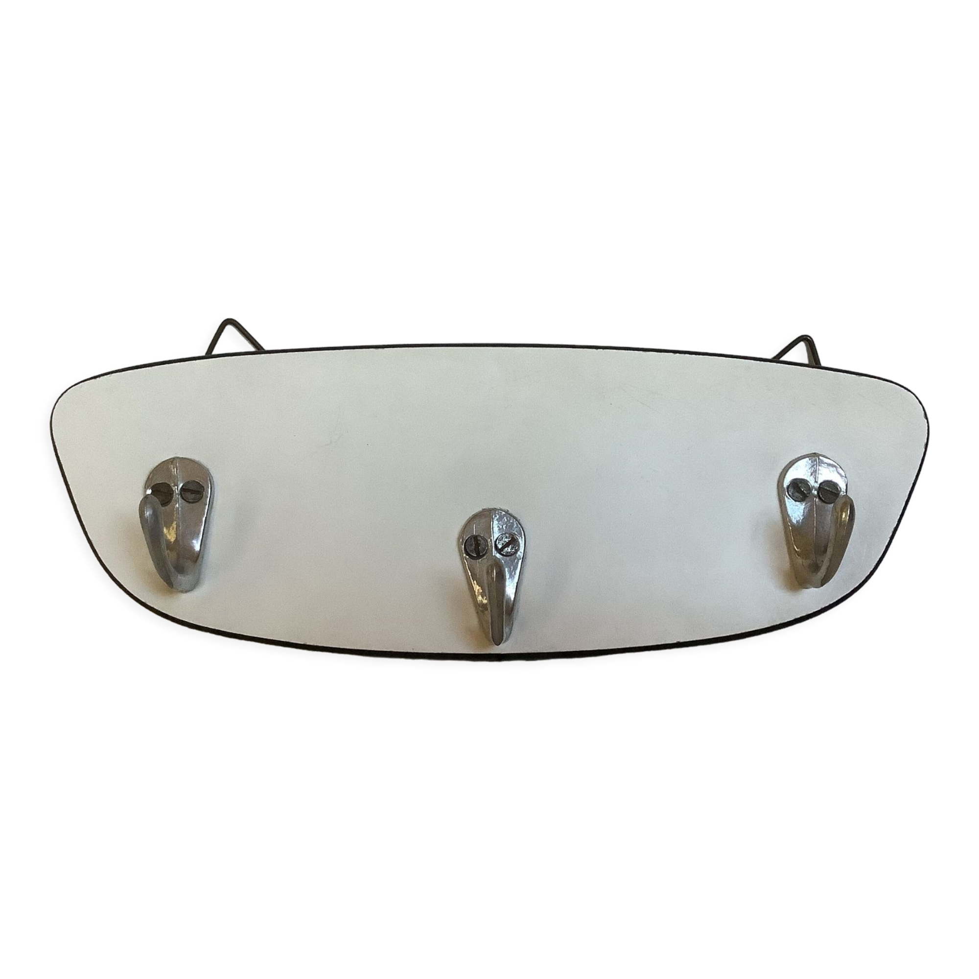Formica asymmetrical tea towel coat rack