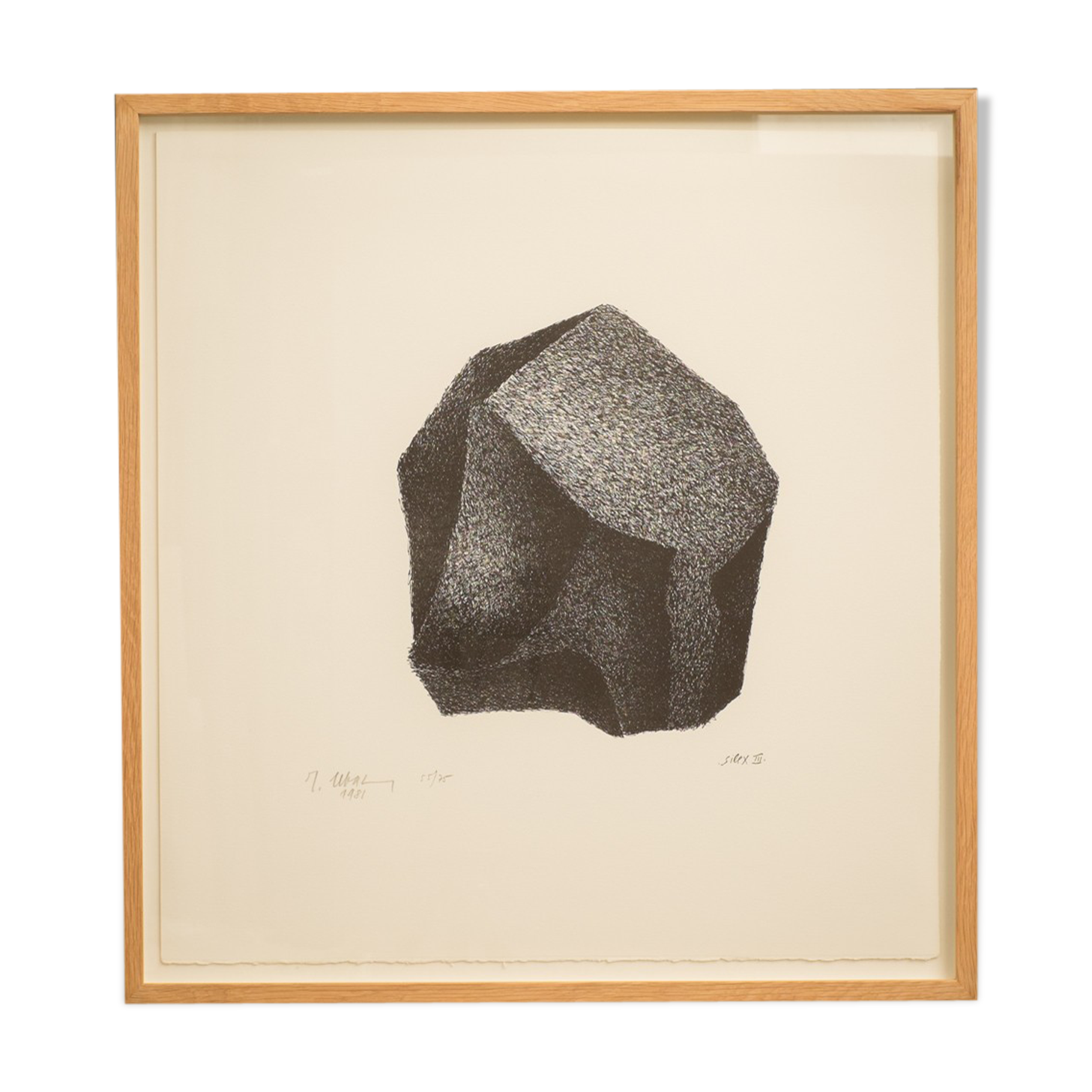 Lithograph Raoul UBAC - Silex III of 1981 - signed