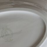 Vintage oval earthenware serving dish - Nappe model - Moulin des Loups