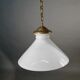 White opaline hanging lamp
