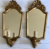 Pair of florentine wall lamps