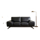 2-seater sofa set + Roche Bobois leather armchair — wooden legs
