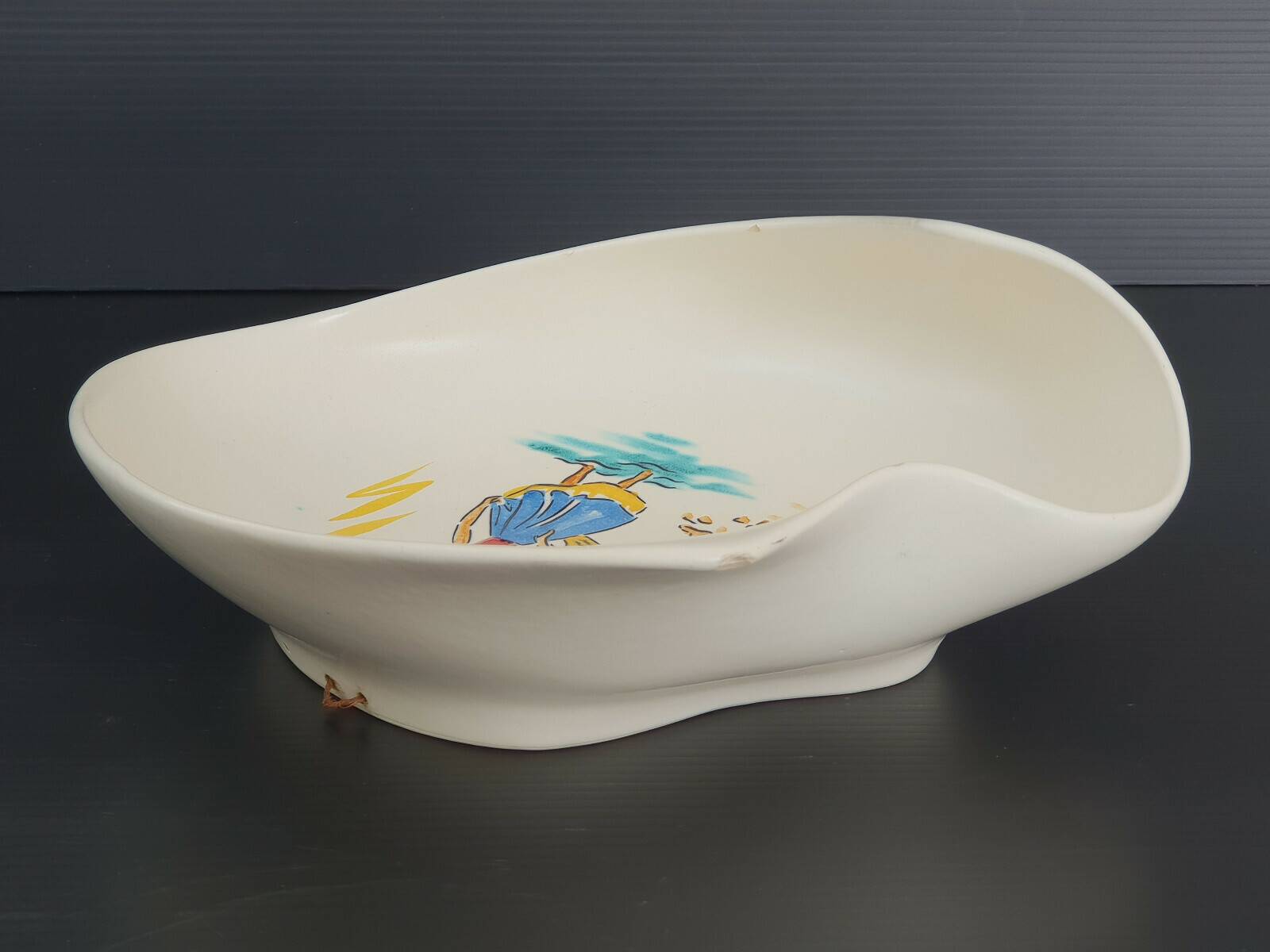 Vintage 1960s wall plate or fruit bowl in ceramic west germany 60s 1960s