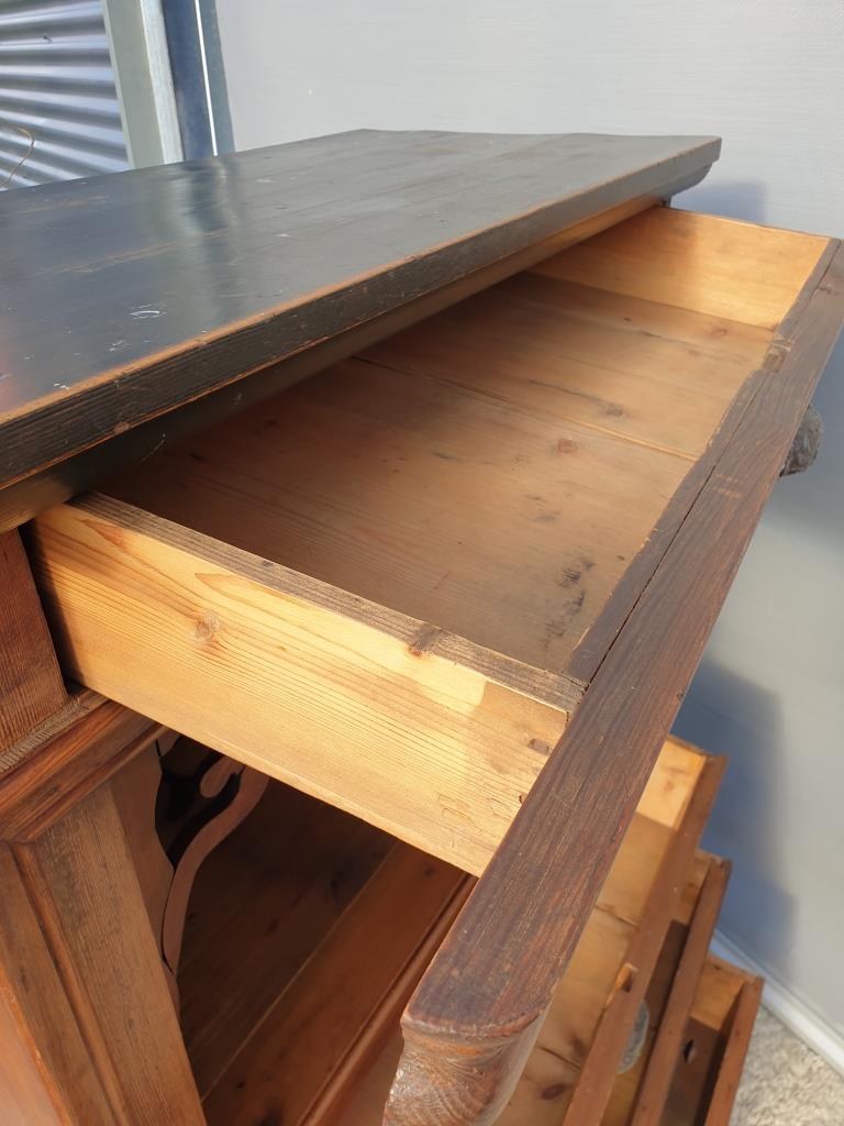 High chest of drawers furniture XIXth with niche