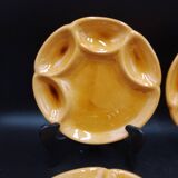 Set of 6 Vallauris AM terracotta plates signed Foucard-Jourdan