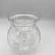 Jar type bonbonnière in translucent glass shape round modernist
