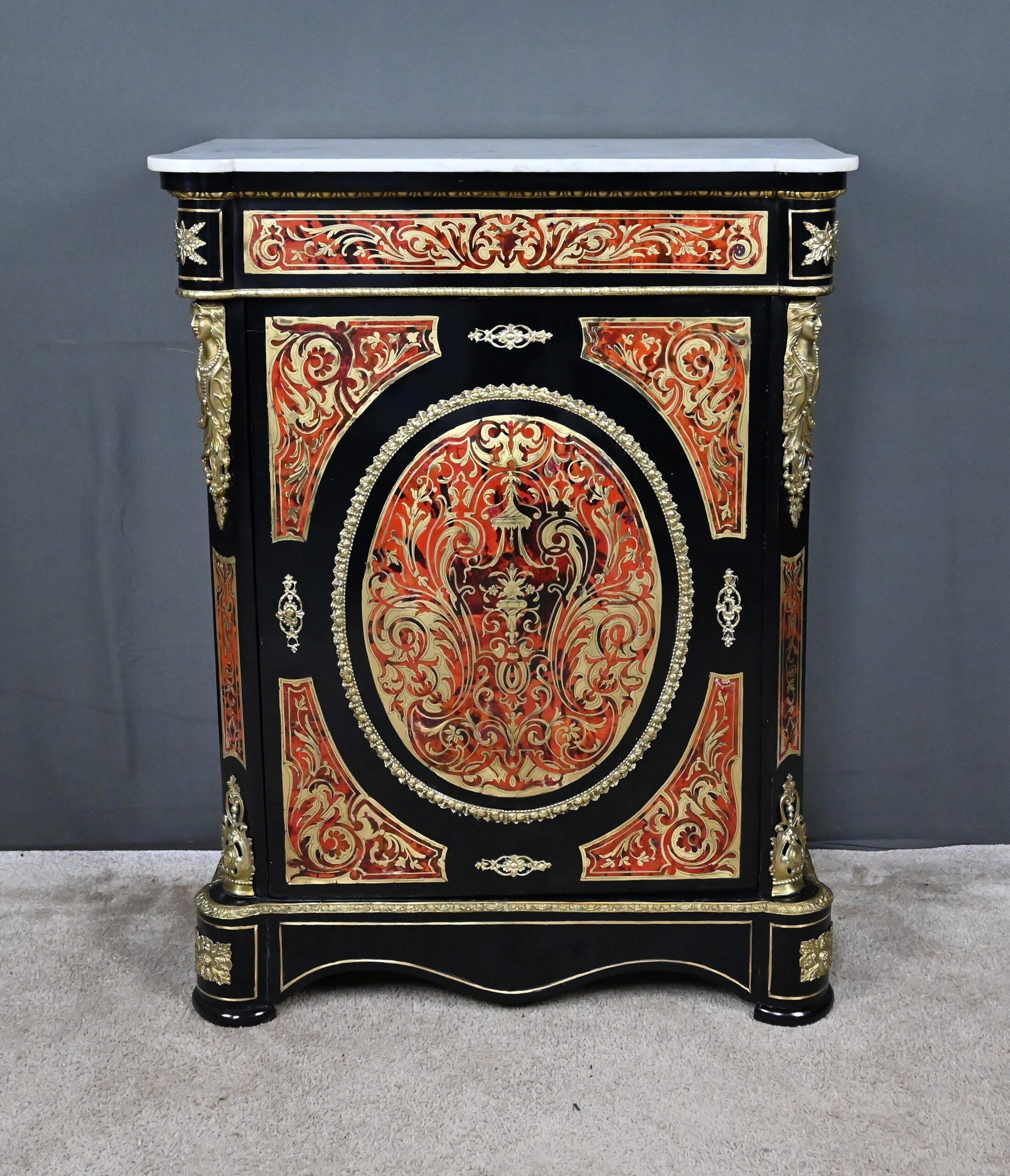 Boulle marquetry side table, Napoleon III period – mid 19th century