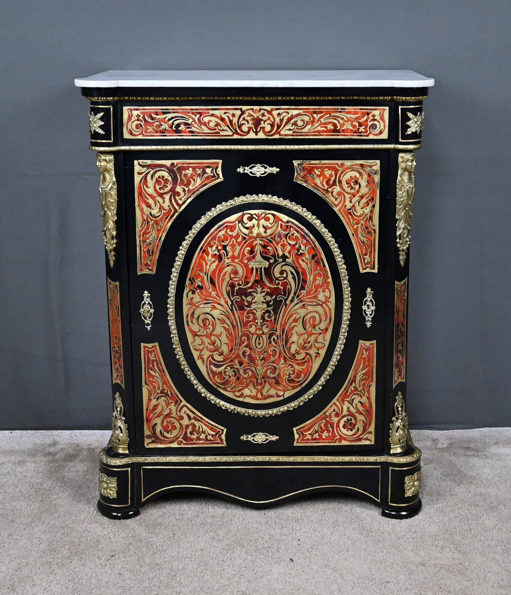 Boulle marquetry side table, Napoleon III period – mid 19th century