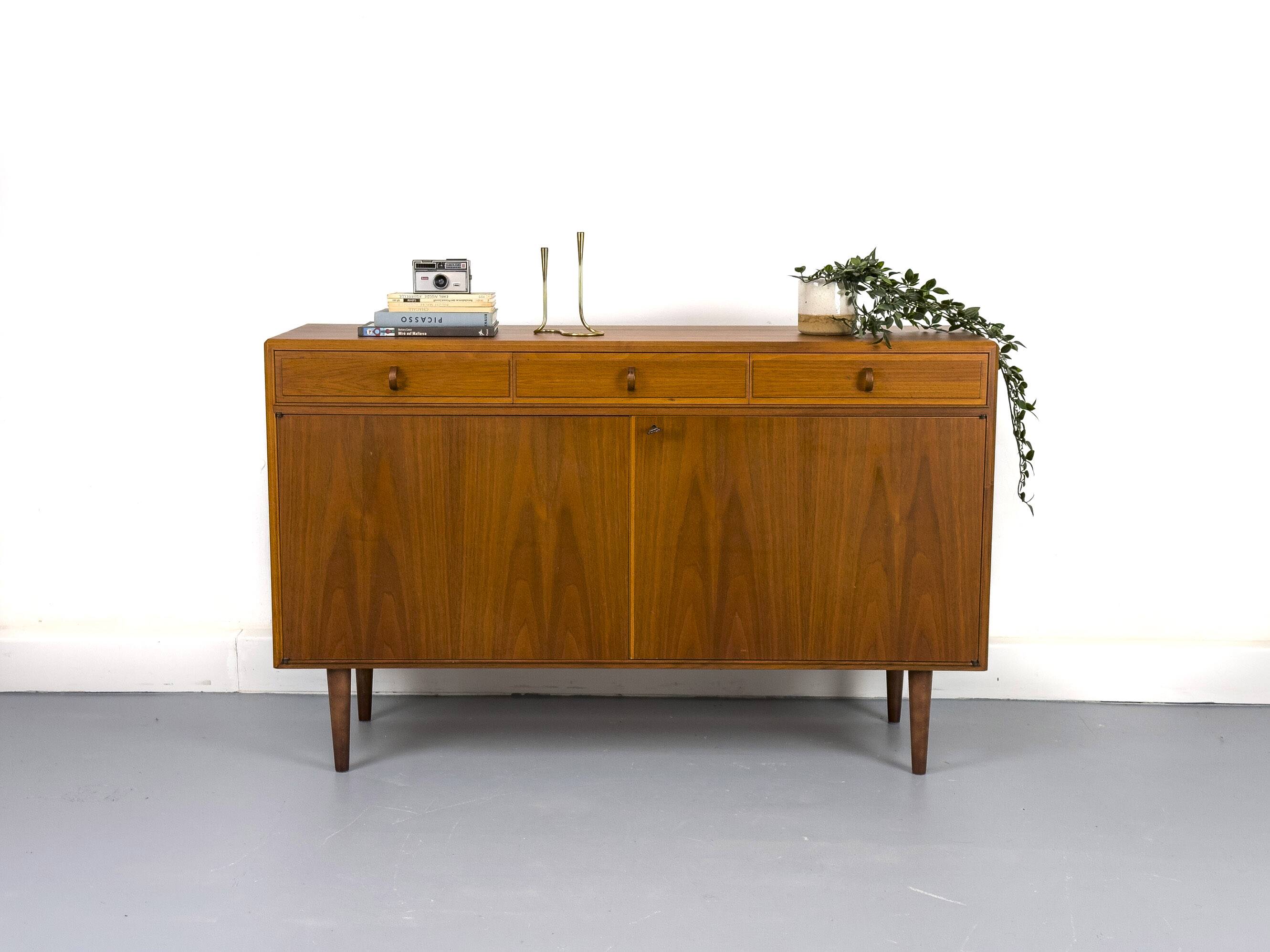 Walnut Sideboard with Drawers by Bertil Fridhagen for Bodafors, 1961