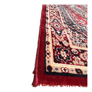 Burgundy wool hallway rug Saphir 85x350cm