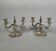 Pair of Rococo Style Candelabra in Silvered Bronze, 19th Century
