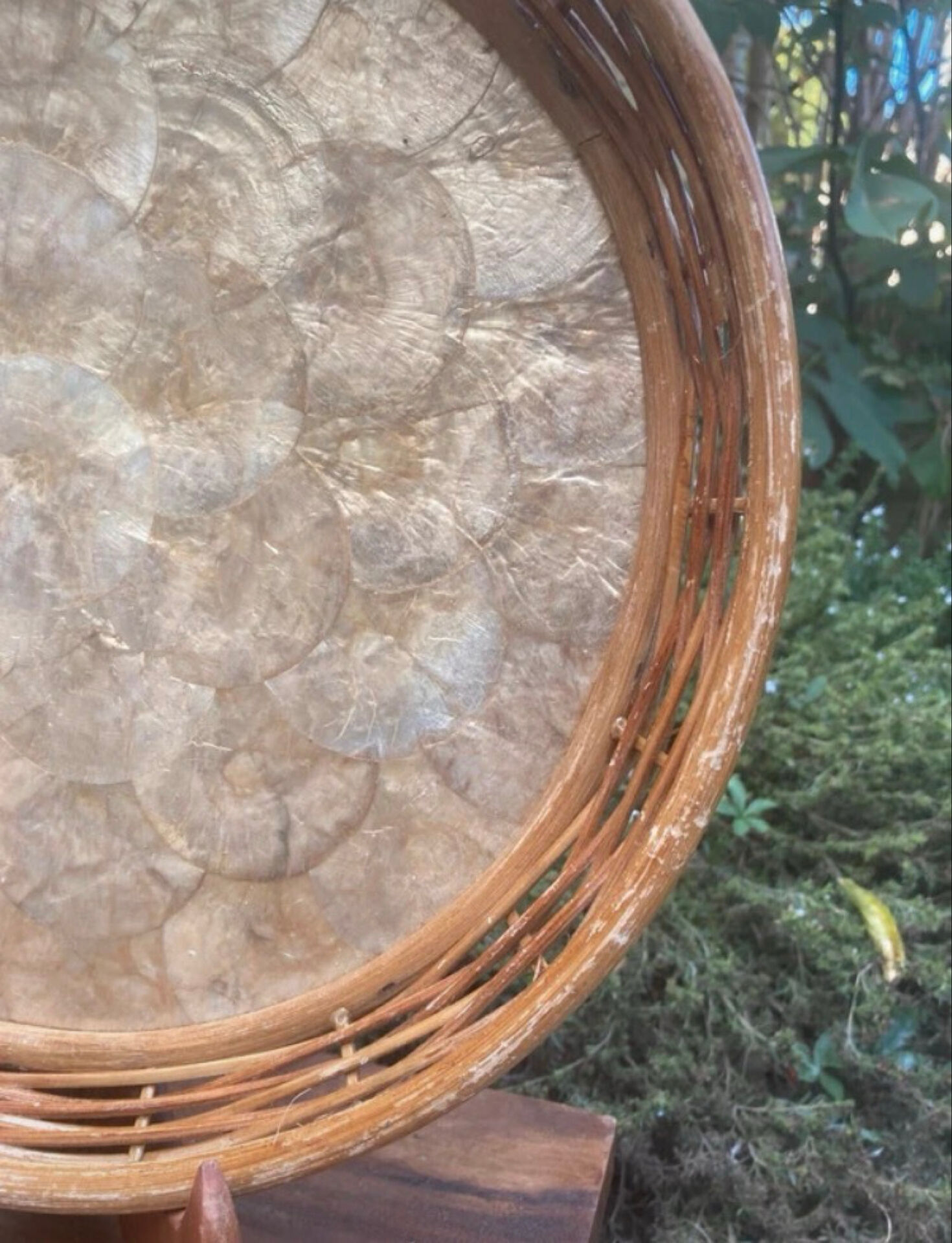 Mother-of-pearl plate