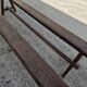 Pair of rustic solid oak farm benches 19th century - 2m90