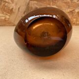 Antique Vintage Transparent Brown Blown Glass Vase