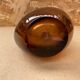 Antique Vintage Transparent Brown Blown Glass Vase