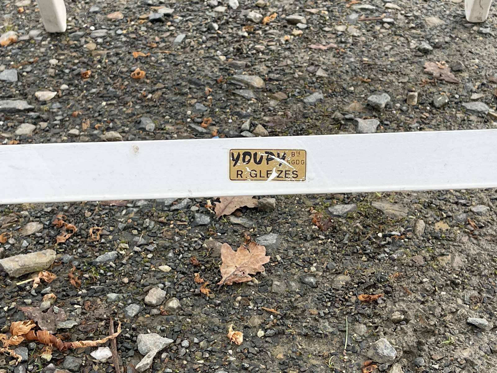 Pair of wooden garden armchairs from the 1960s from the youpy brand