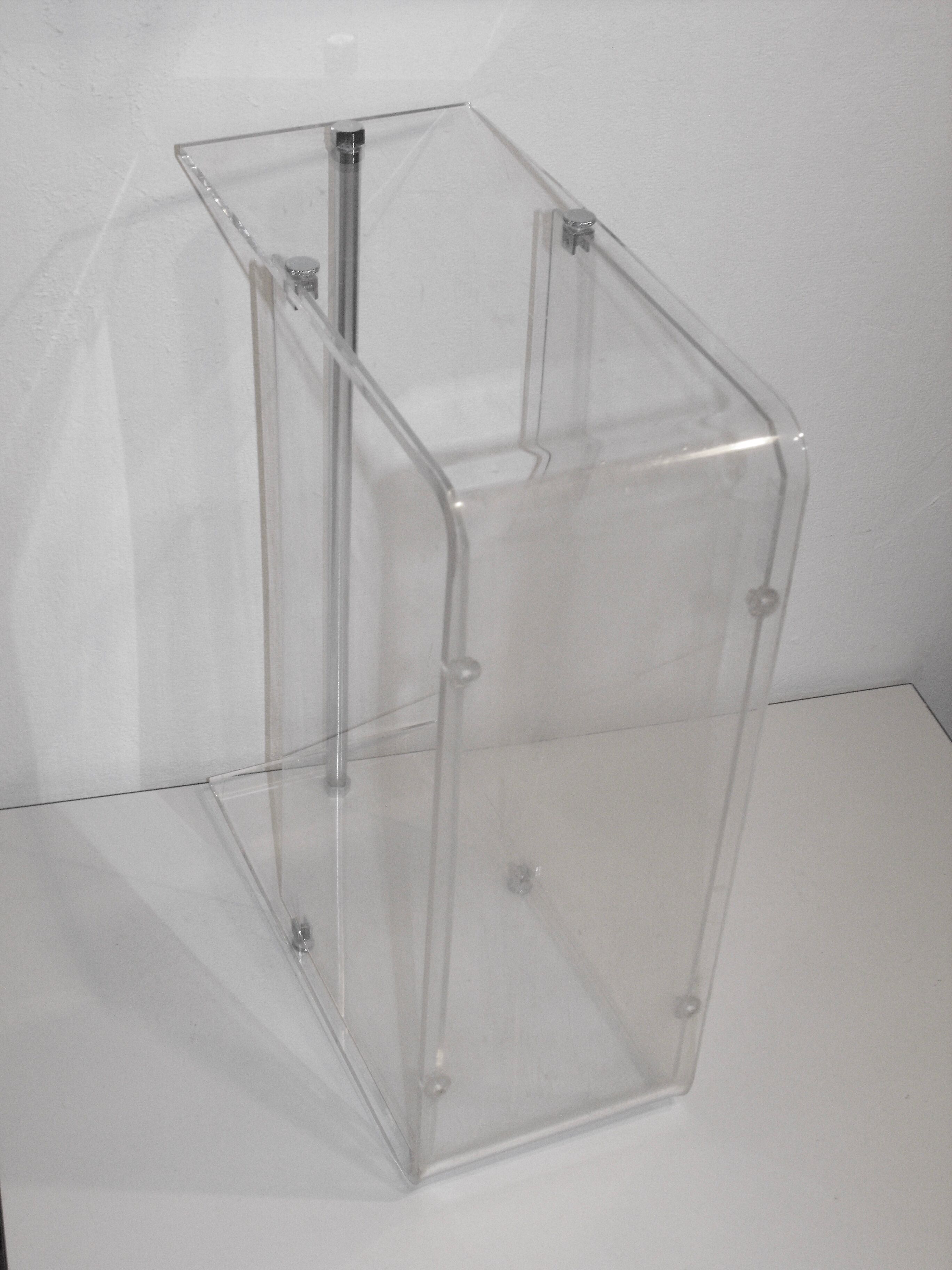 Porte revue en plexiglas de David Lange vintage