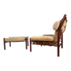 Arne Norell Inca Lounge Chair with Ottoman – Original Cord Upholstery, 1970