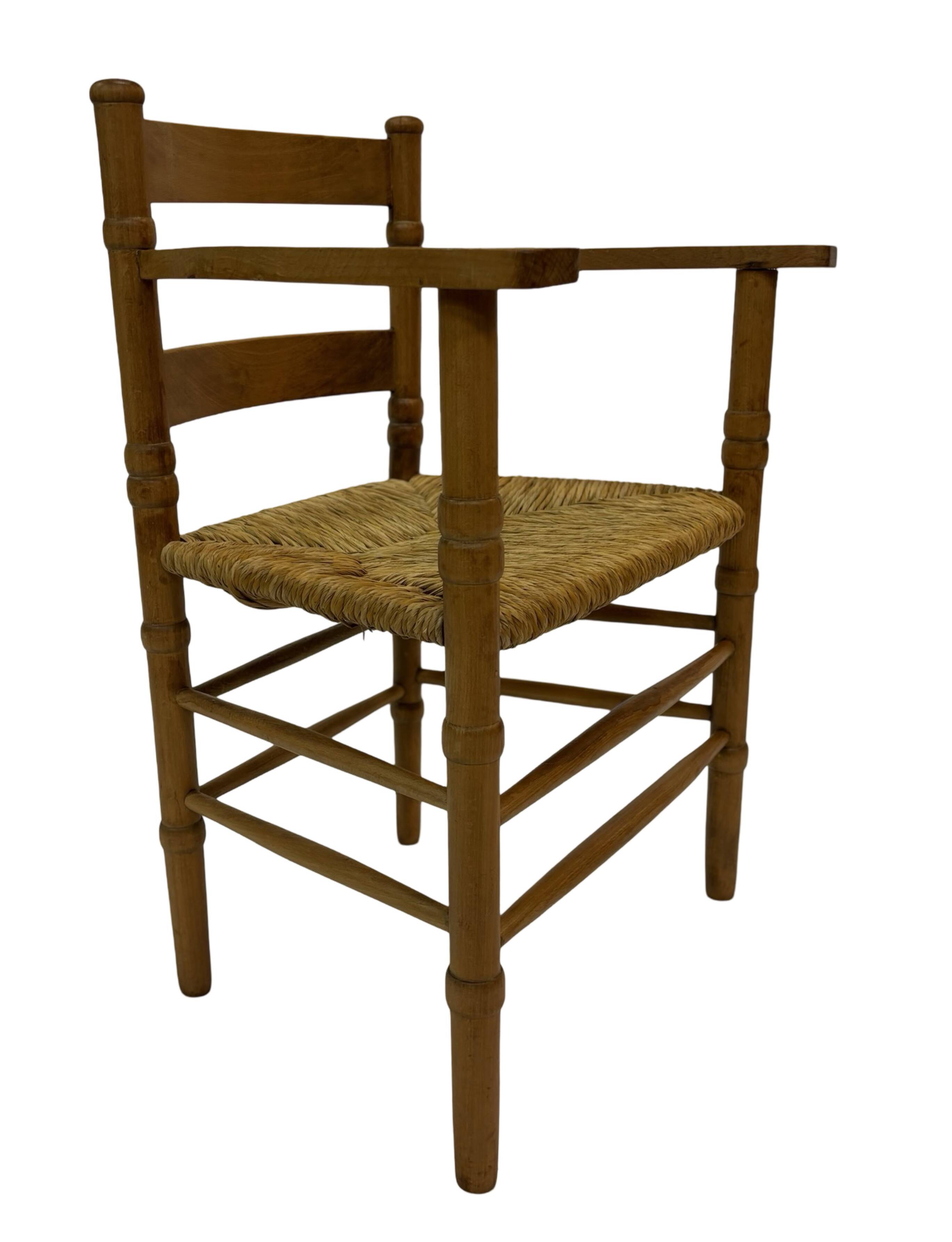 Art Deco chair minimalist oak wicker minimalist design