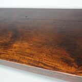 Table d'appoint rustique de style colonial néerlandais antique en teck/chêne
