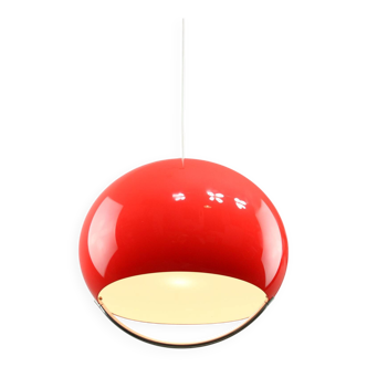 Lampe à suspension rouge italienne Space Age Jolly de Guzzini