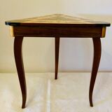Side table in precious wood marquetry Italy 1950