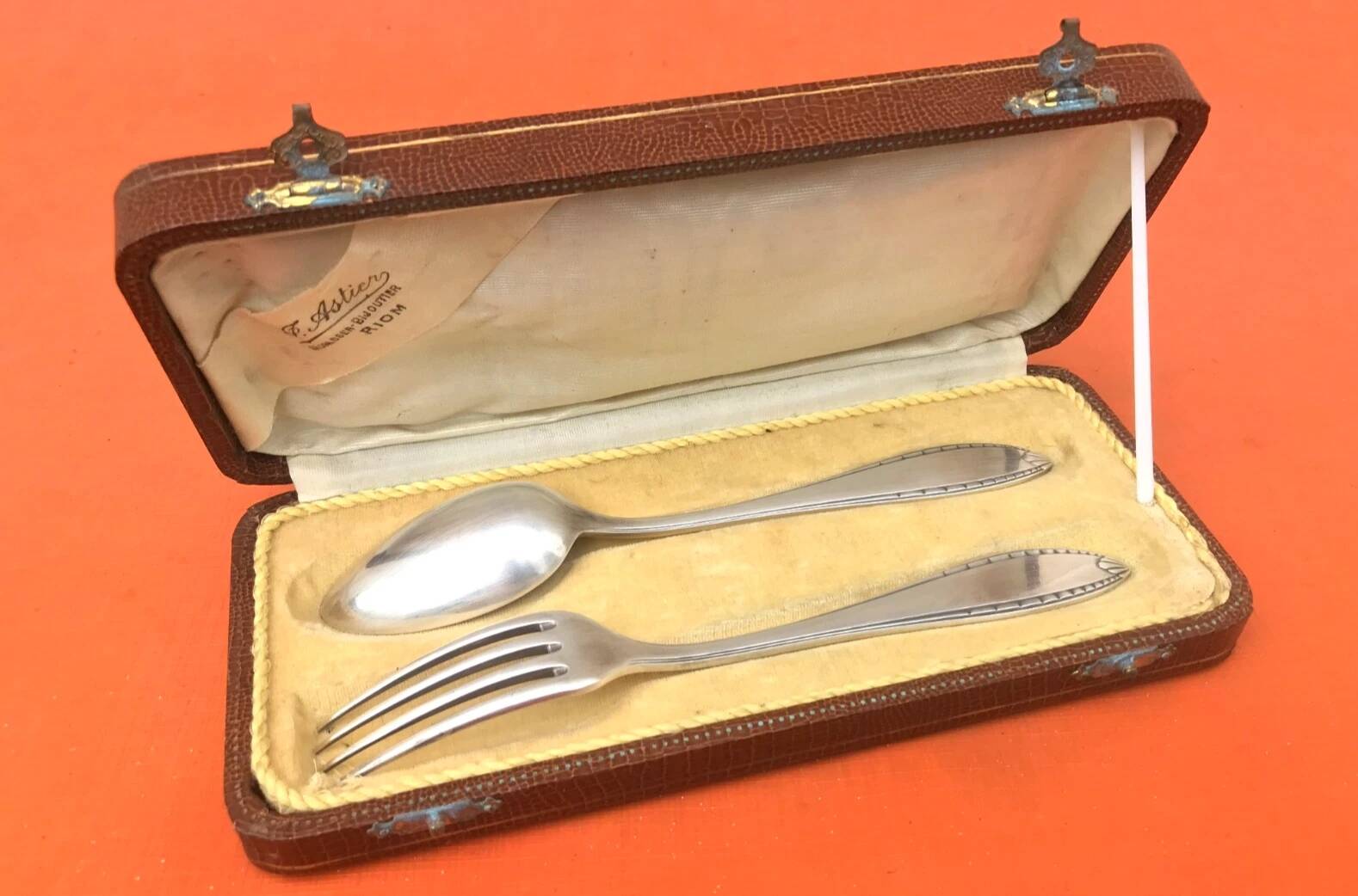 Art Deco cutlery case by Christofle Albatros Collection