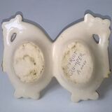 Salt pepper shaker antique butterfly shape Henriot Quimper rare