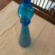 Vintage Empoli blue glass genie carafe