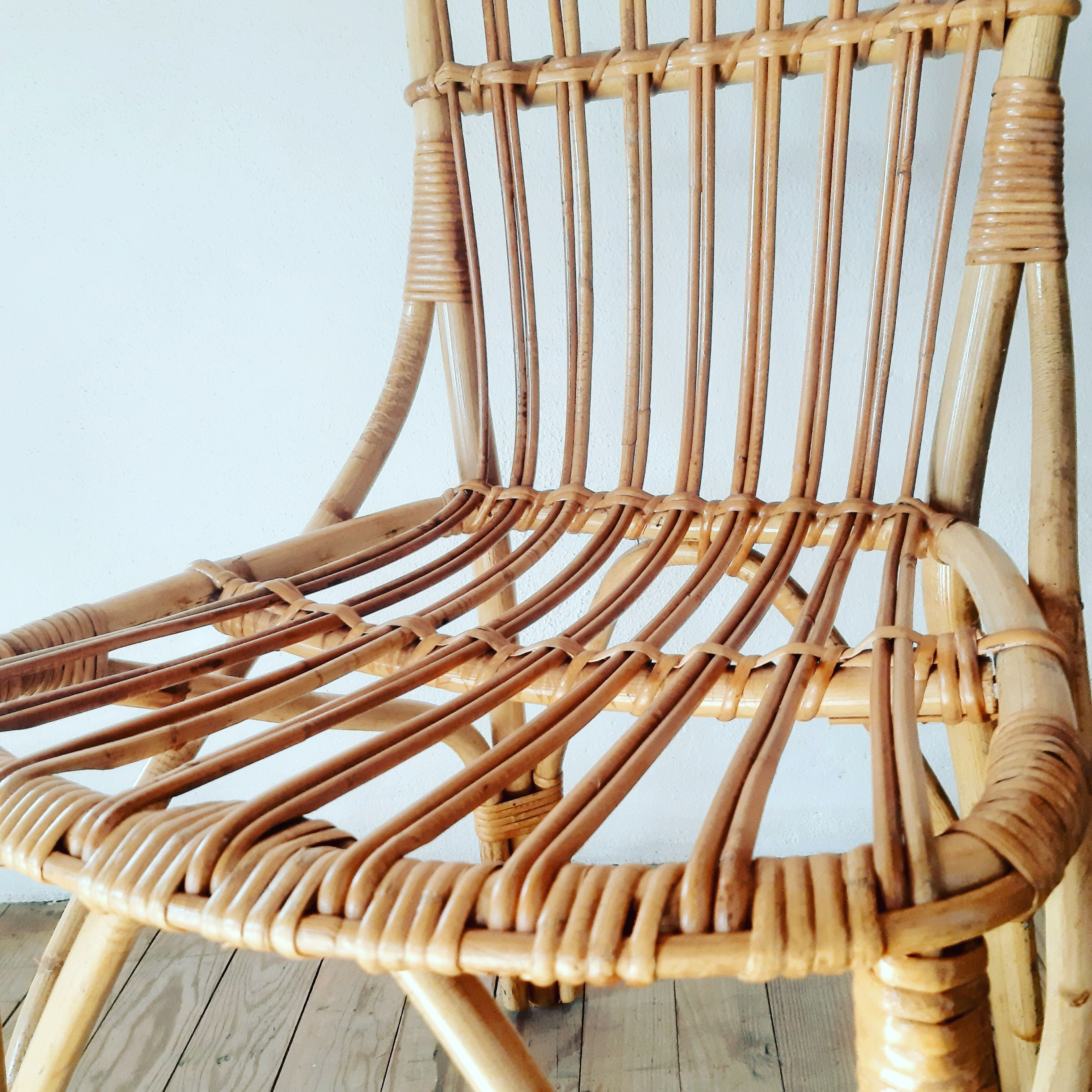 Rattan chair from the 1950s