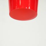 Italian red opaline pendant light - 1960s