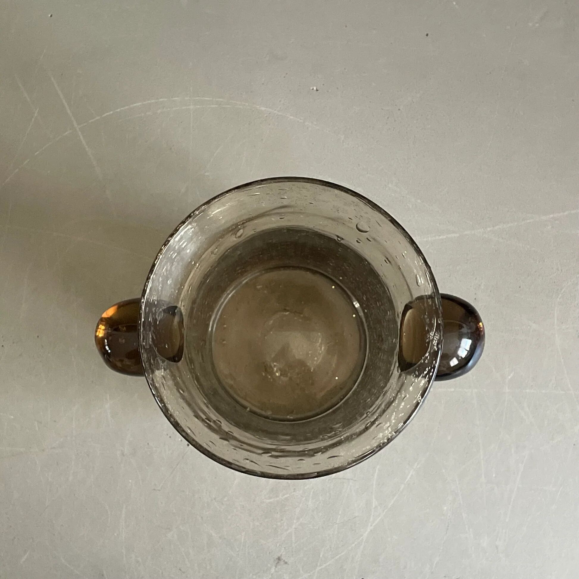 Smoked bubble glass set Bendor