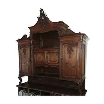 Upper part of an antique 19th-century dresser, Louis XV style.