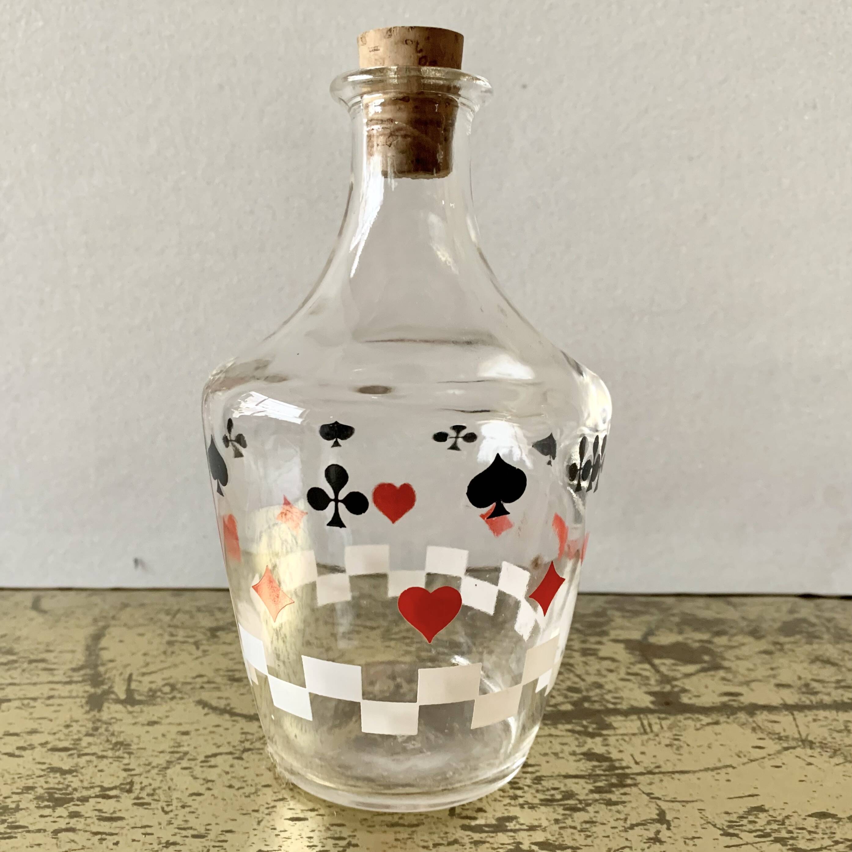 Vintage playing card liqueur set