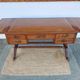English lion paw desk and lyre armchair, leather, extensions