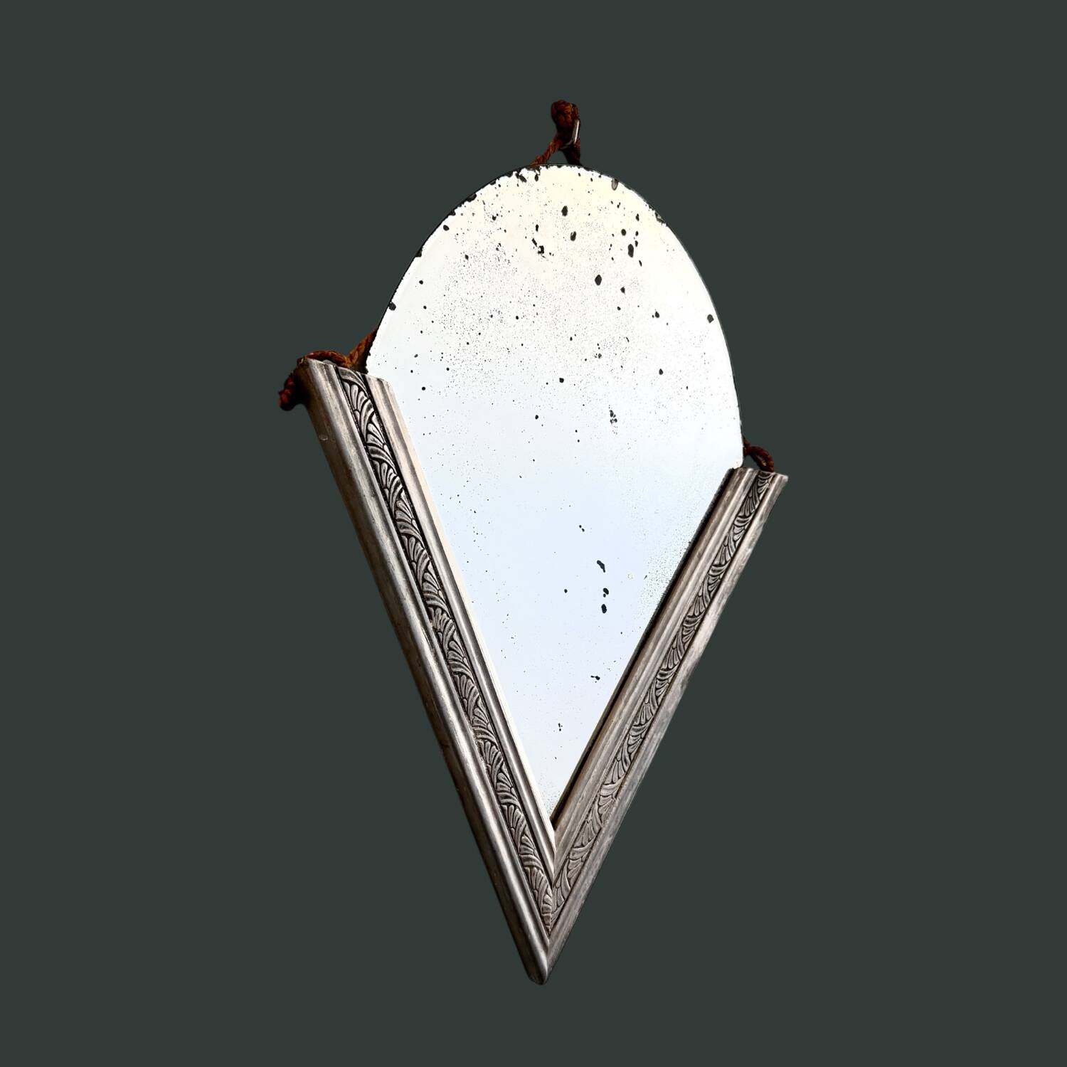 Miroir mural Art Déco demi-lune