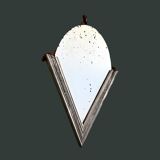 Art Deco half-moon wall mirror