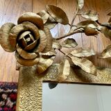 Art Deco mirror with rose and leaf decoration