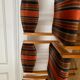 Set of 4 vintage chairs fabric and wood
