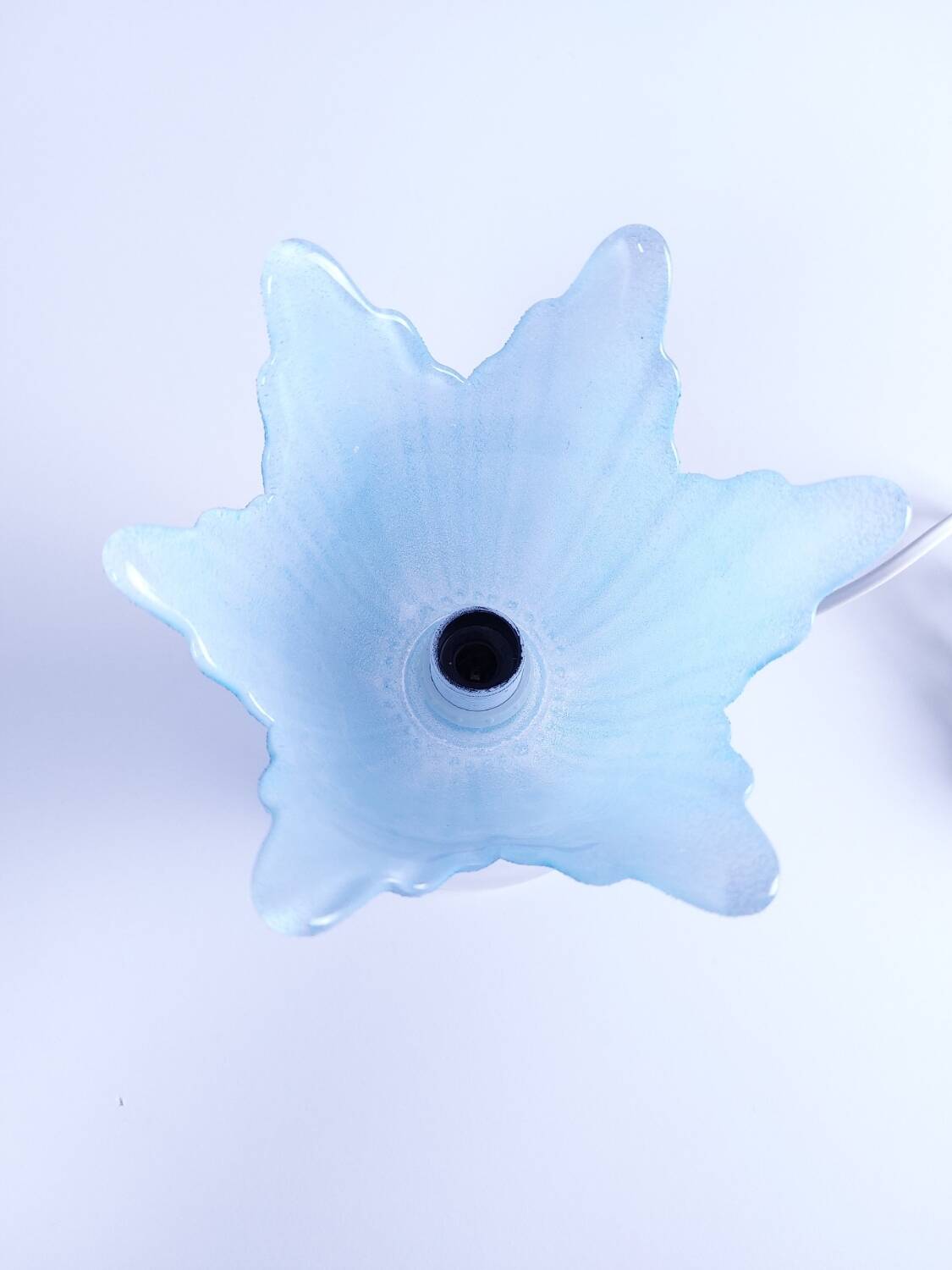 Vintage glass flower lamp