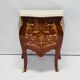 Marquetry chest of drawers with marble top in Louis XV style