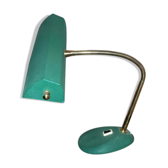 Lampe de banquier notaire vintage design Aluminor