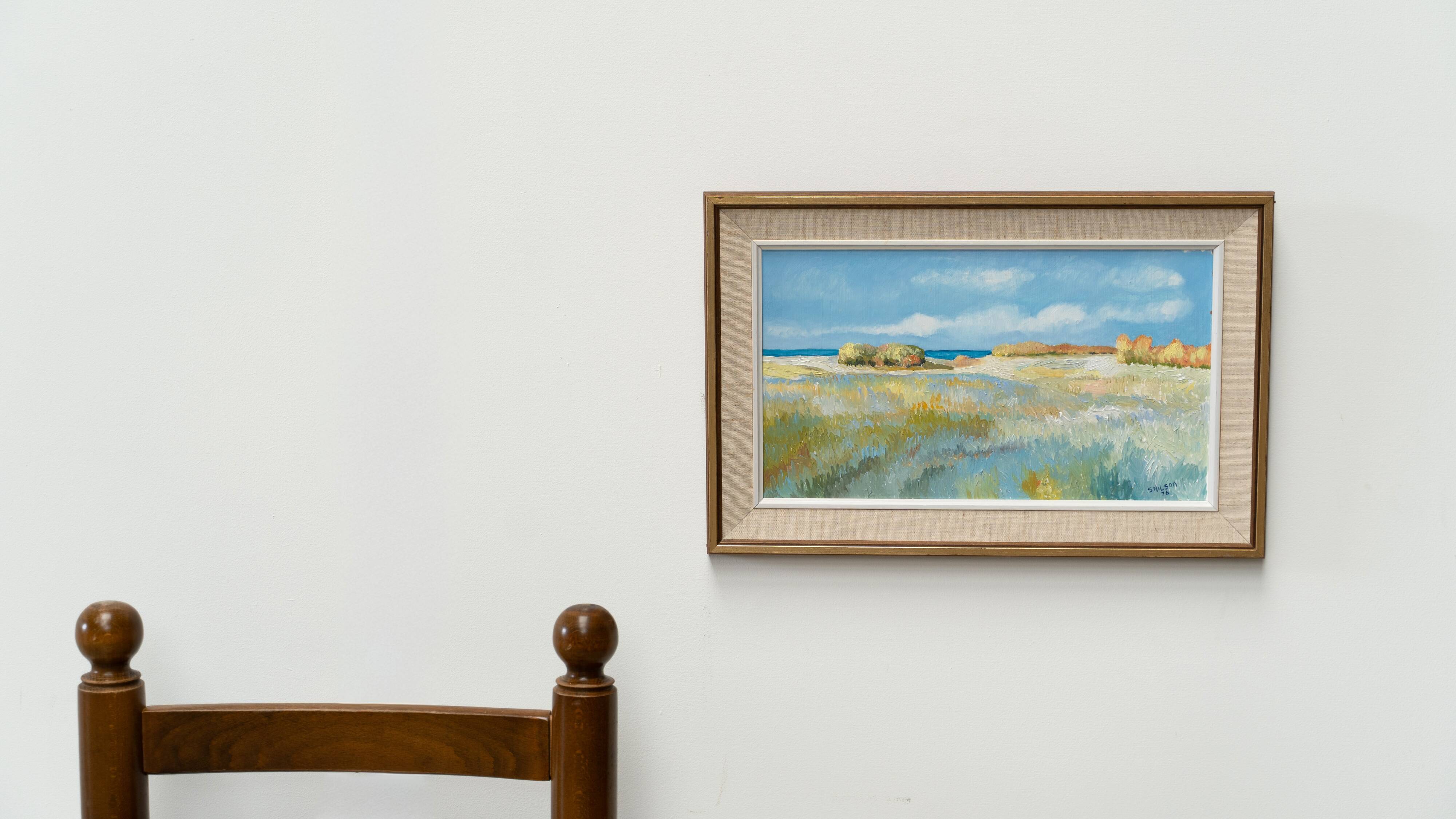 Peinture de paysage scandinave par S Nilson 1976