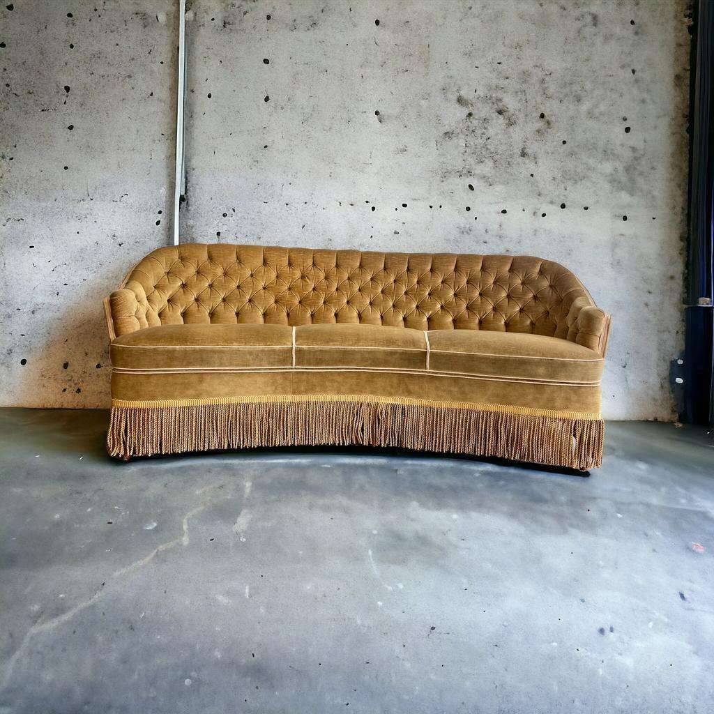 Vintage mustard yellow armchair / sofa / sofa