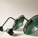 Outdoor enamelled tole wall lamp